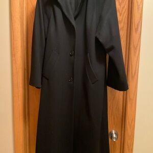 Jones New York Classic Black Wool Trench Coat